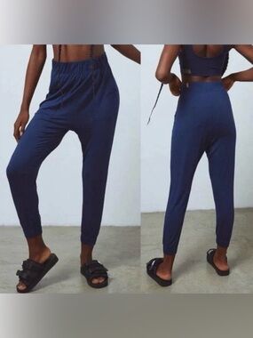 Lunya Soft Modal Draped Jogger Deep Navy Blue PJ pants sz S